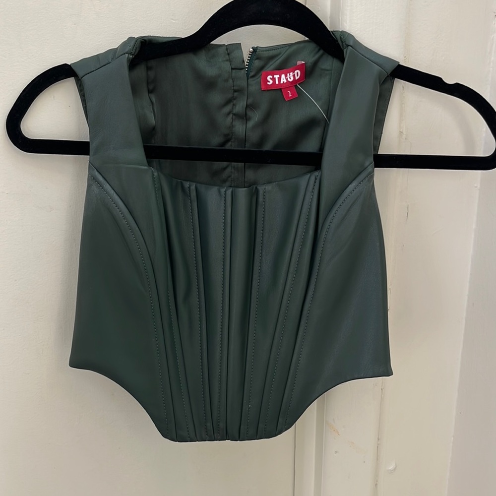 Staud leather top - size 2